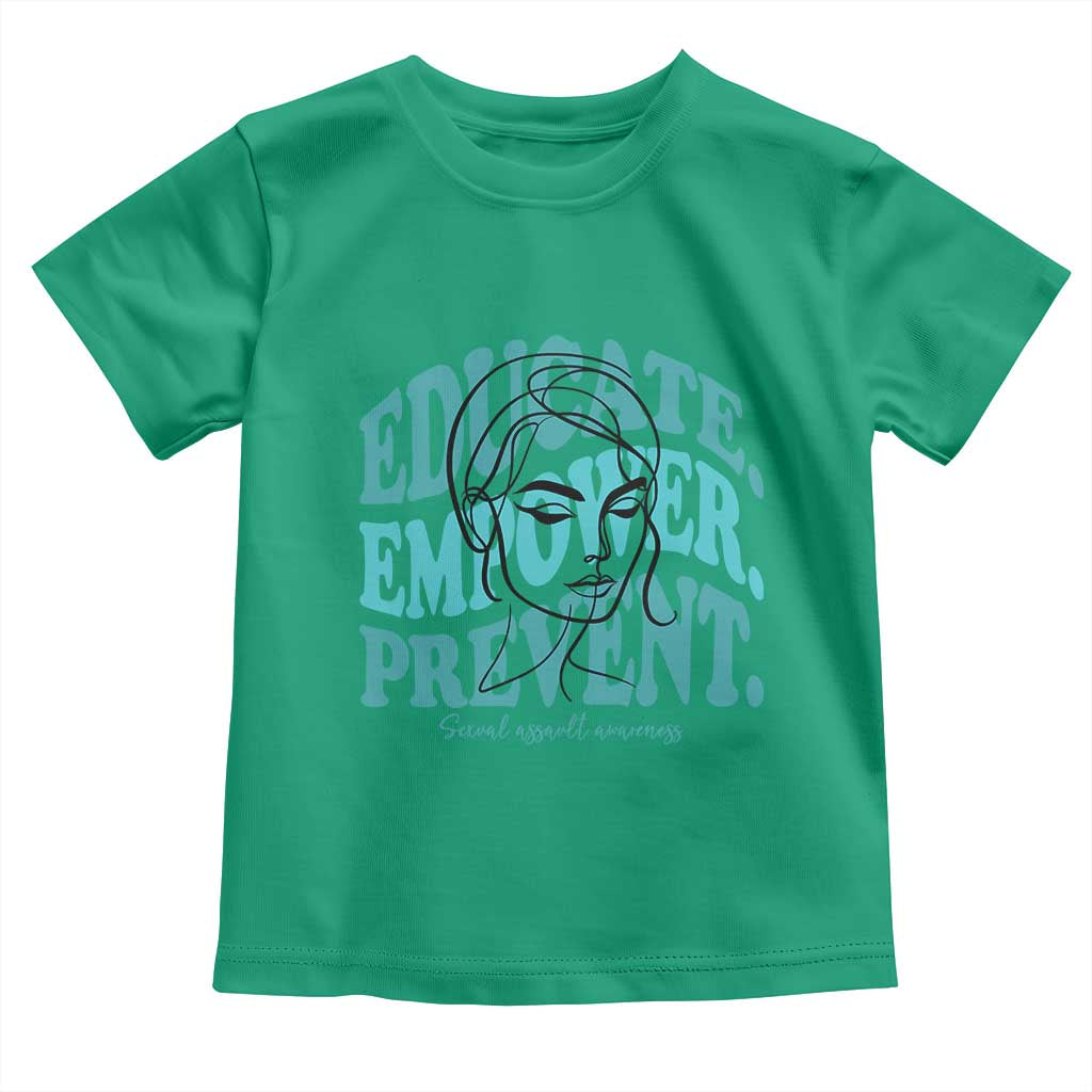 Sexual Assault Prevention Support Toddler T Shirt Educate Empower Prevent Women's Right