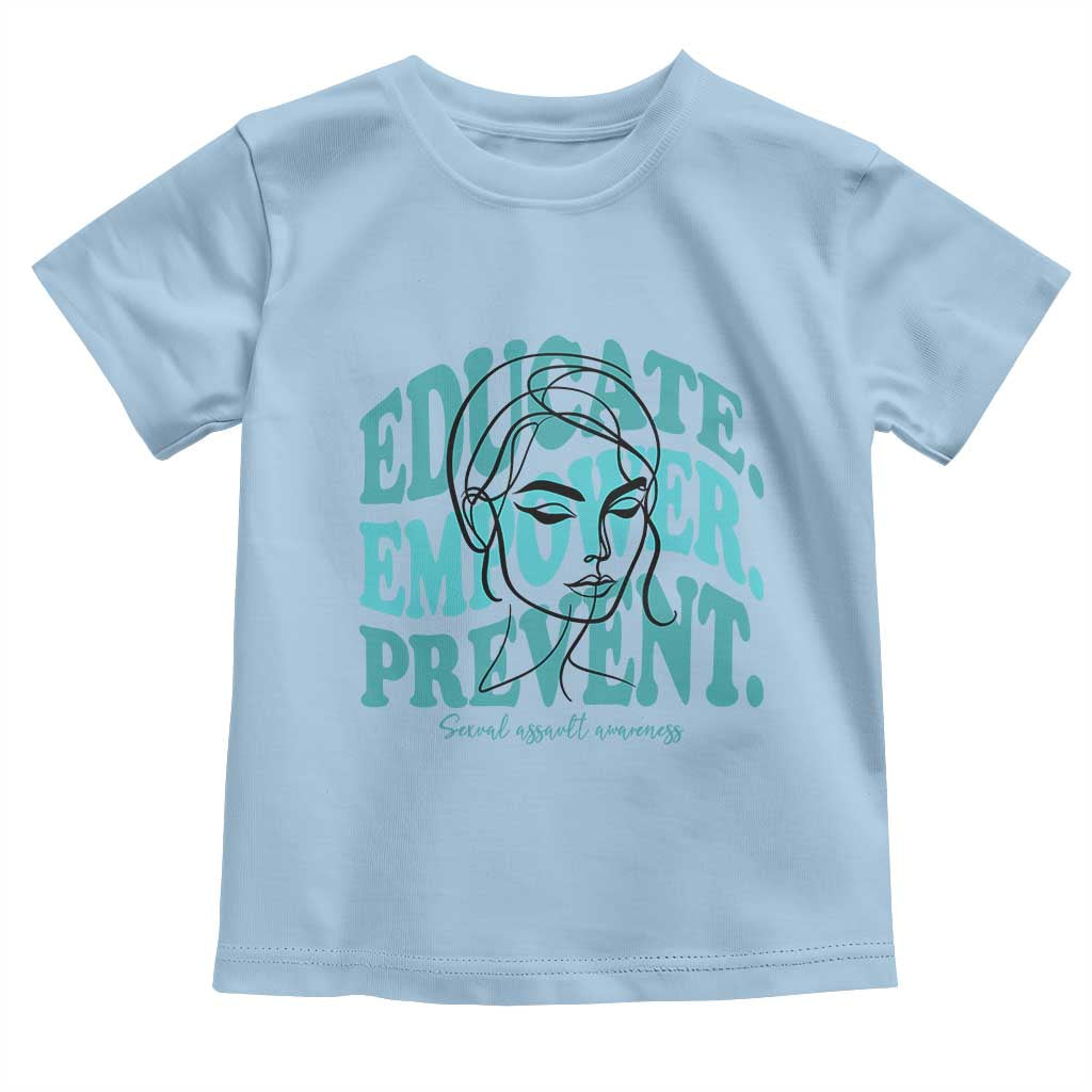 Sexual Assault Prevention Support Toddler T Shirt Educate Empower Prevent Women's Right