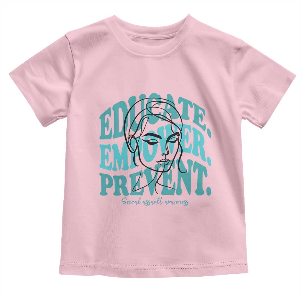 Sexual Assault Prevention Support Toddler T Shirt Educate Empower Prevent Women's Right
