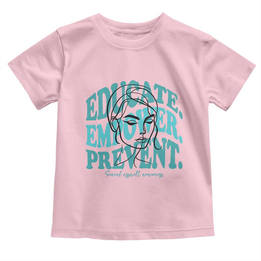 Sexual Assault Prevention Support Toddler T Shirt Educate Empower Prevent Women's Right