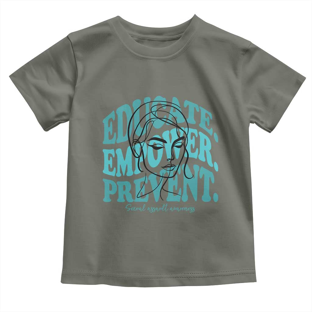 Sexual Assault Prevention Support Toddler T Shirt Educate Empower Prevent Women's Right