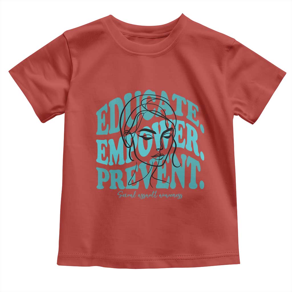 Sexual Assault Prevention Support Toddler T Shirt Educate Empower Prevent Women's Right