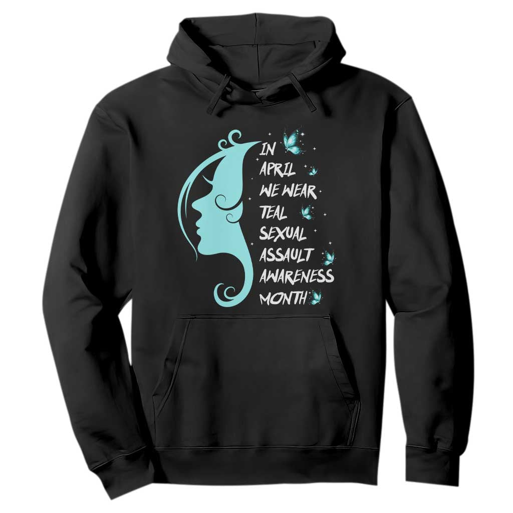 Sexual Assault Prevention Support Hoodie In April We Wear Teal Ribbon