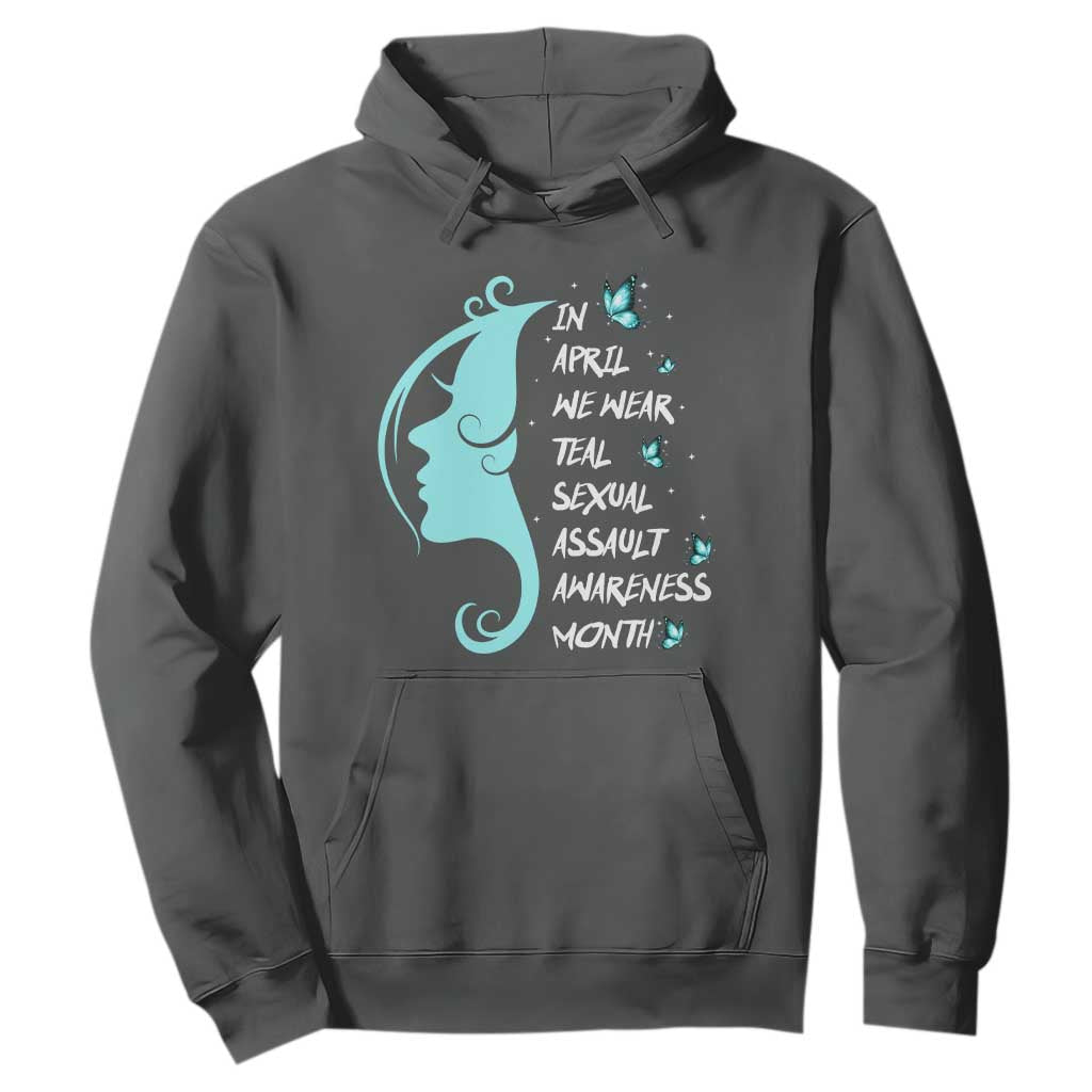 Sexual Assault Prevention Support Hoodie In April We Wear Teal Ribbon