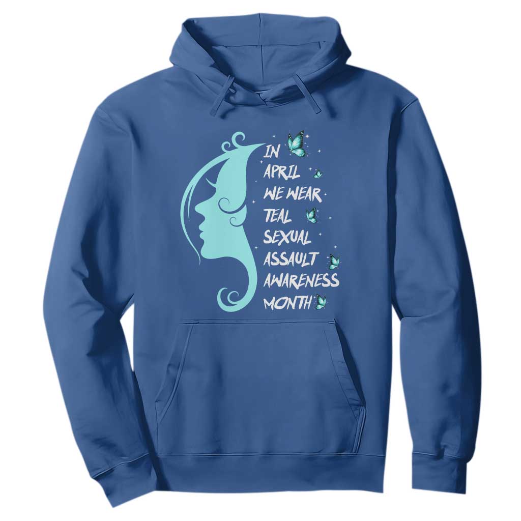 Sexual Assault Prevention Support Hoodie In April We Wear Teal Ribbon