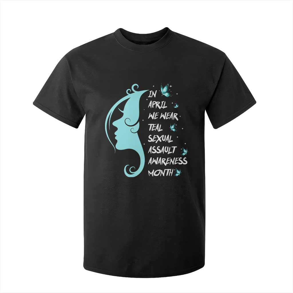 Sexual Assault Prevention Support T Shirt For Kid In April We Wear Teal Ribbon