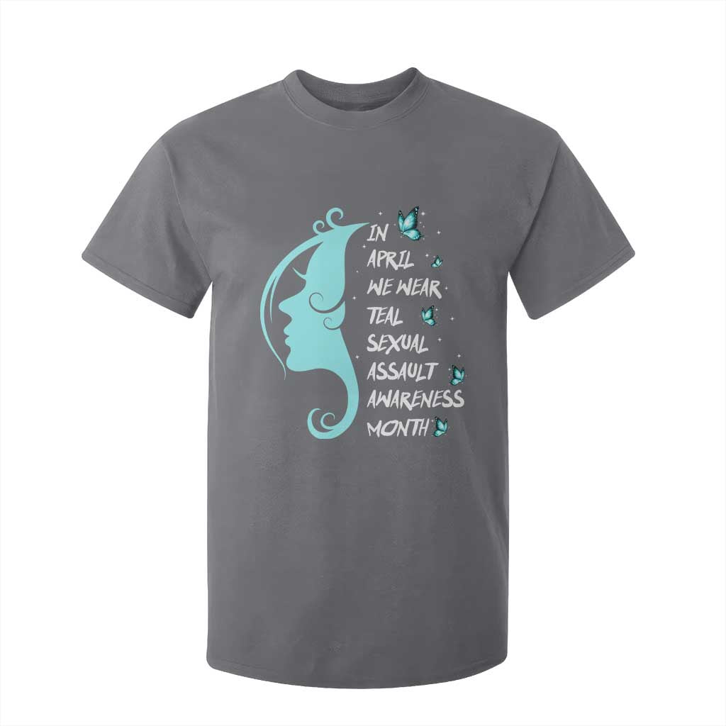 Sexual Assault Prevention Support T Shirt For Kid In April We Wear Teal Ribbon