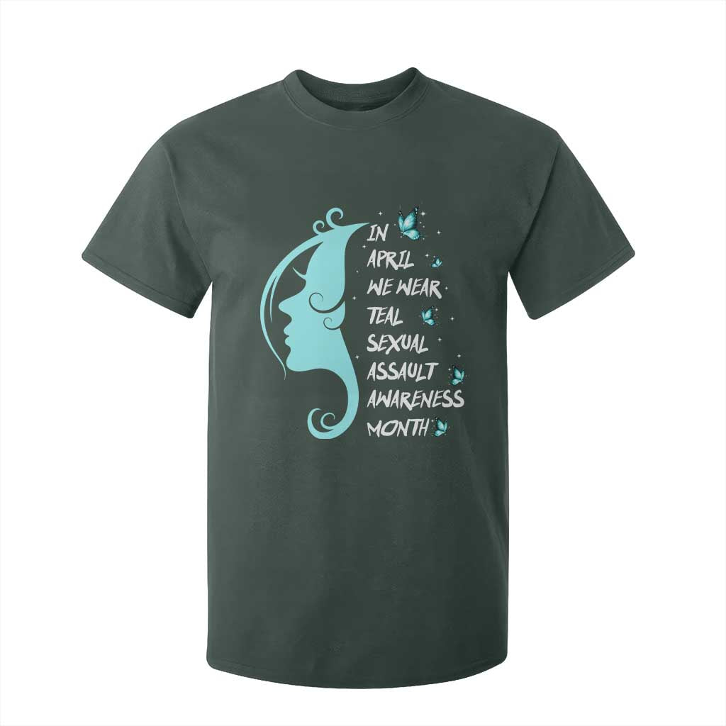 Sexual Assault Prevention Support T Shirt For Kid In April We Wear Teal Ribbon