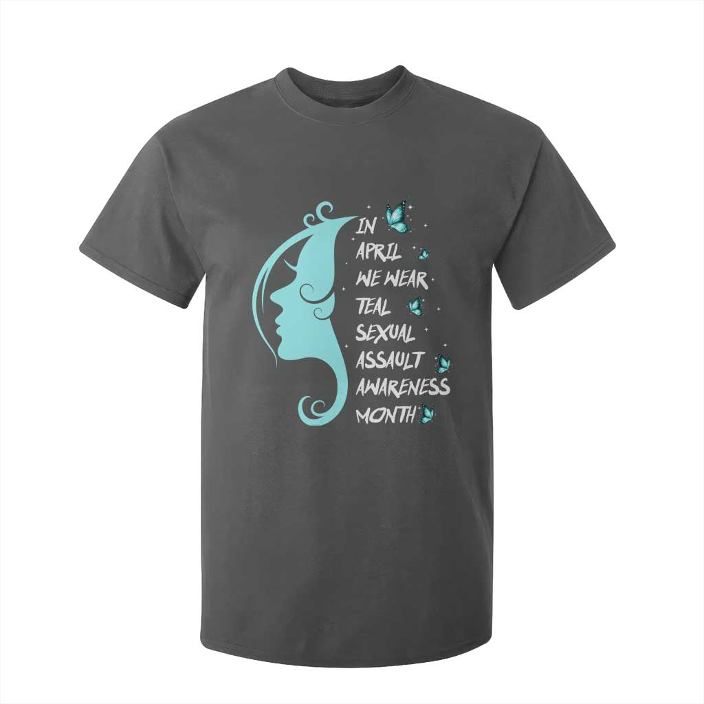 Sexual Assault Prevention Support T Shirt For Kid In April We Wear Teal Ribbon
