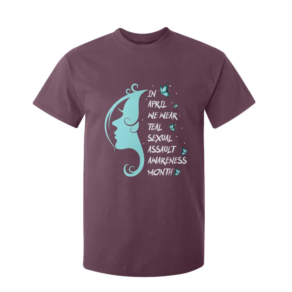 Sexual Assault Prevention Support T Shirt For Kid In April We Wear Teal Ribbon