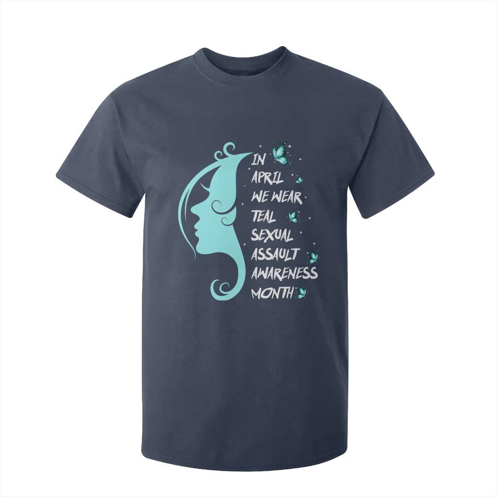 Sexual Assault Prevention Support T Shirt For Kid In April We Wear Teal Ribbon