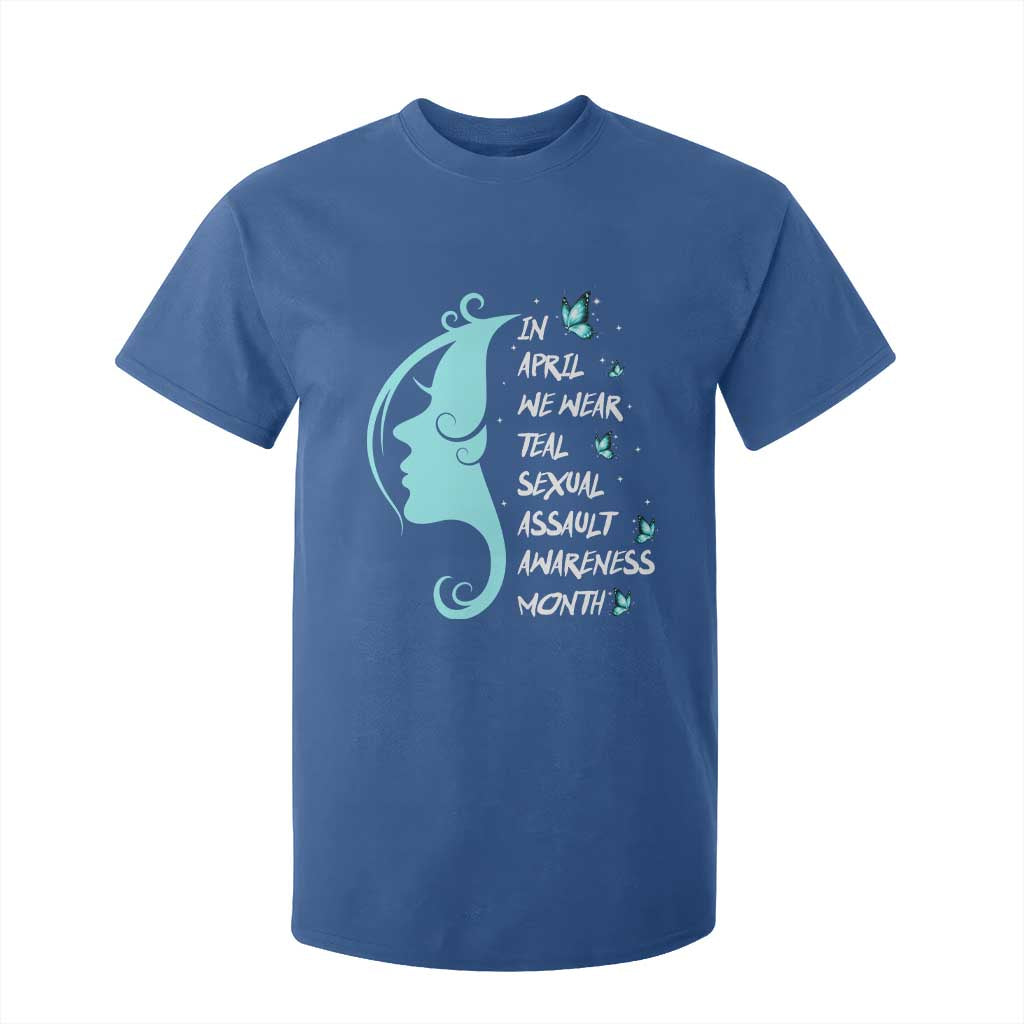 Sexual Assault Prevention Support T Shirt For Kid In April We Wear Teal Ribbon