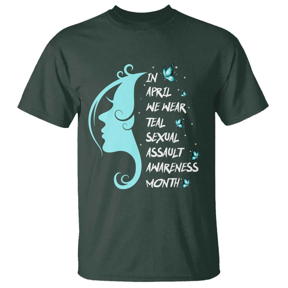 Sexual Assault Prevention Support T Shirt In April We Wear Teal Ribbon