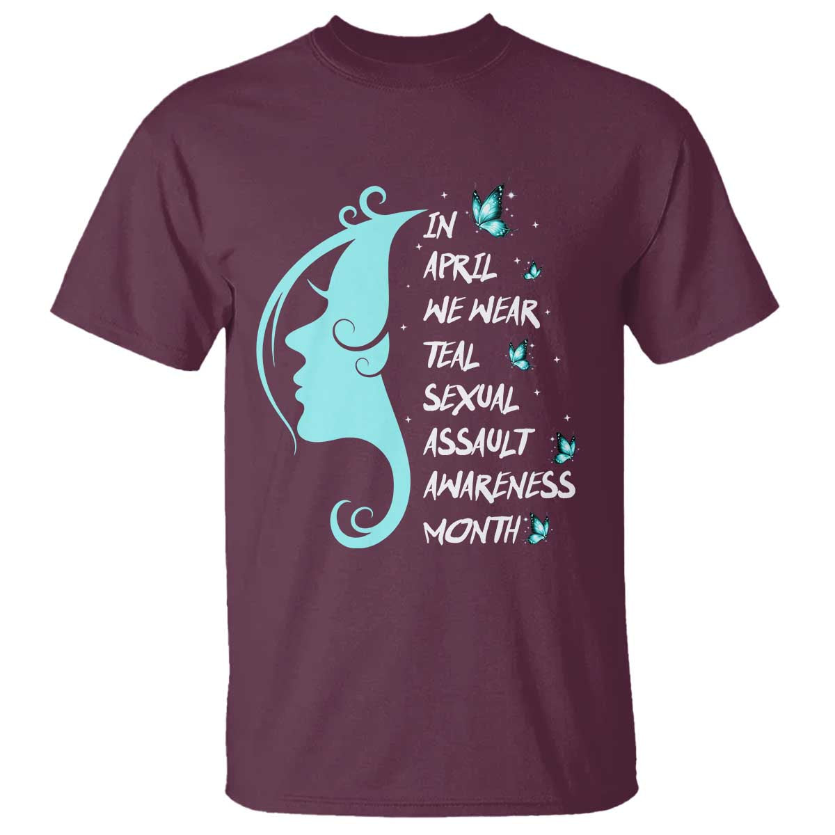 Sexual Assault Prevention Support T Shirt In April We Wear Teal Ribbon