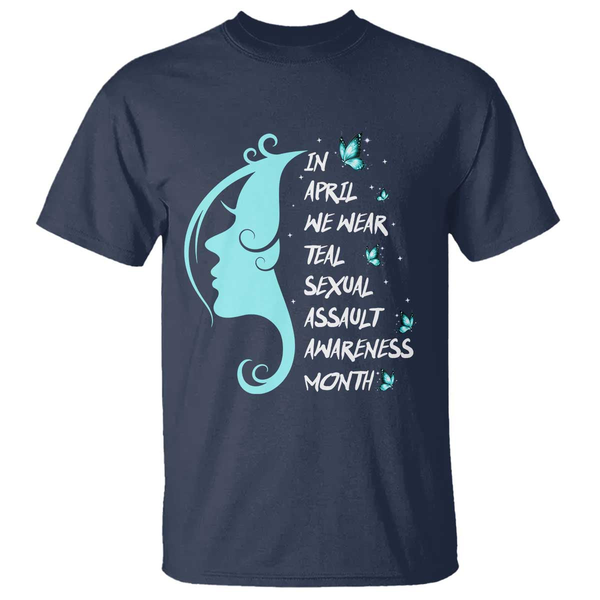 Sexual Assault Prevention Support T Shirt In April We Wear Teal Ribbon