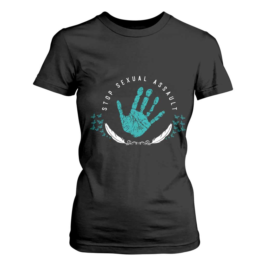 Stop Sexual Assault Support Survivors T Shirt For Women