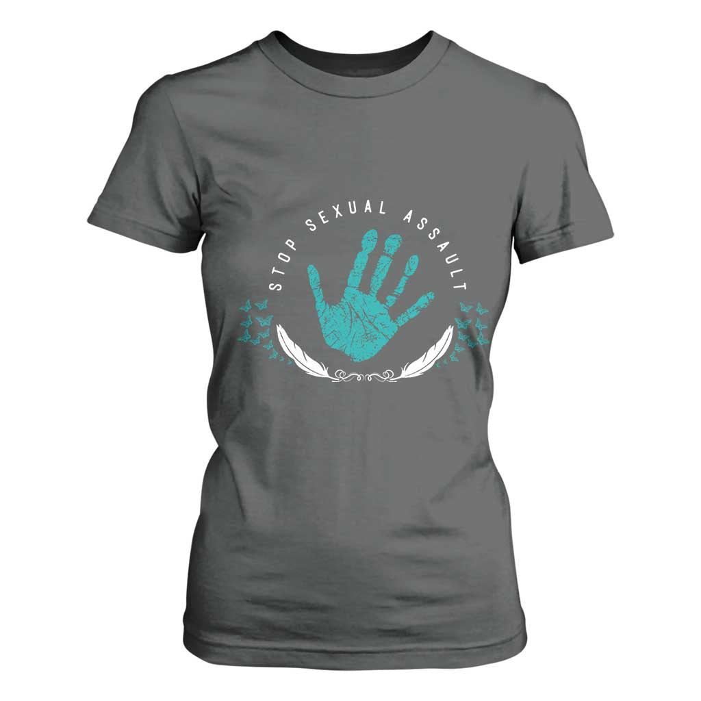 Stop Sexual Assault Support Survivors T Shirt For Women