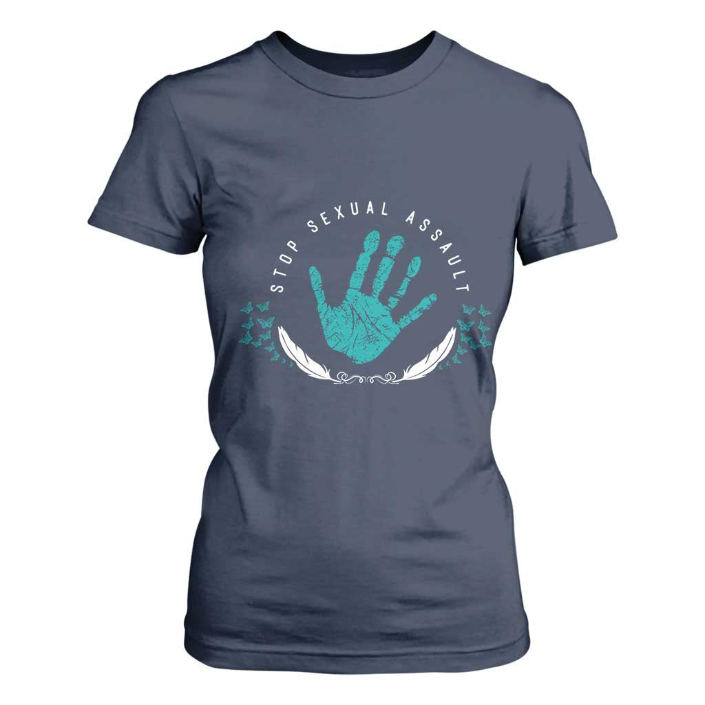 Stop Sexual Assault Support Survivors T Shirt For Women
