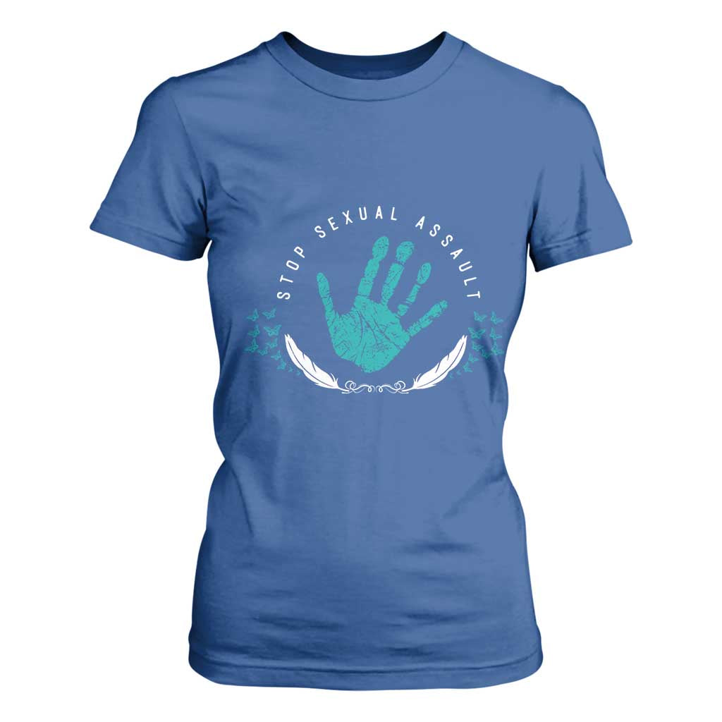 Stop Sexual Assault Support Survivors T Shirt For Women