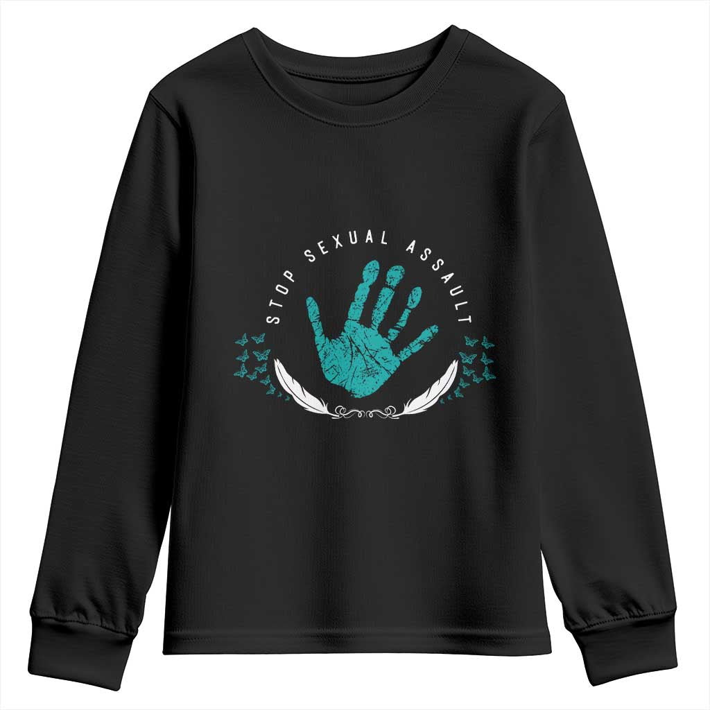 Stop Sexual Assault Support Survivors Youth Sweatshirt