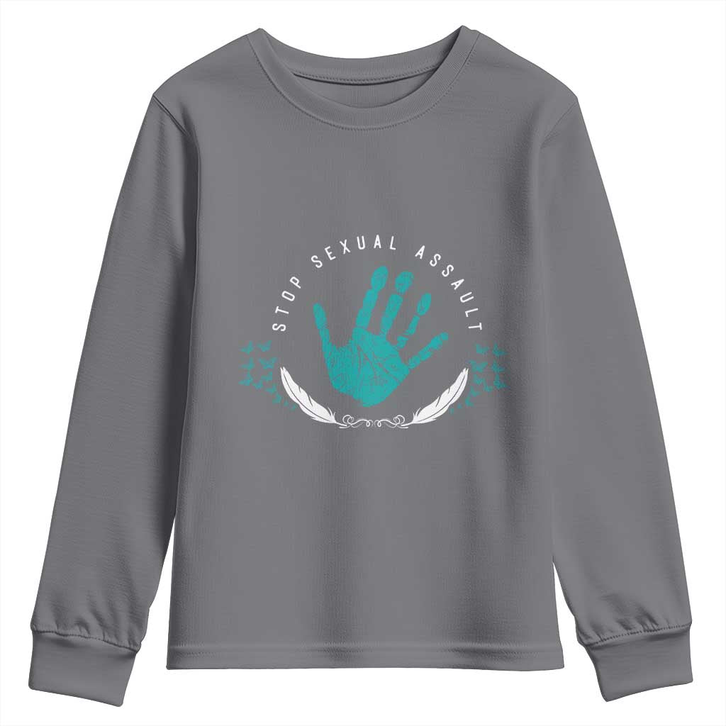 Stop Sexual Assault Support Survivors Youth Sweatshirt