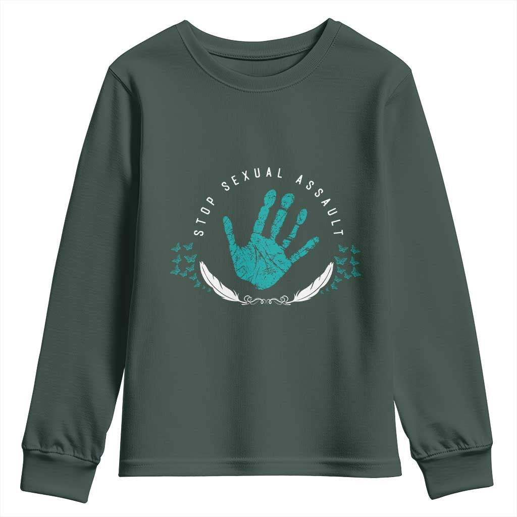 Stop Sexual Assault Support Survivors Youth Sweatshirt