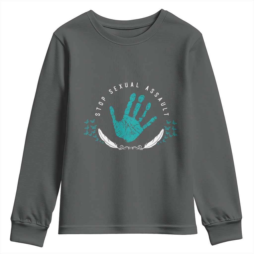 Stop Sexual Assault Support Survivors Youth Sweatshirt
