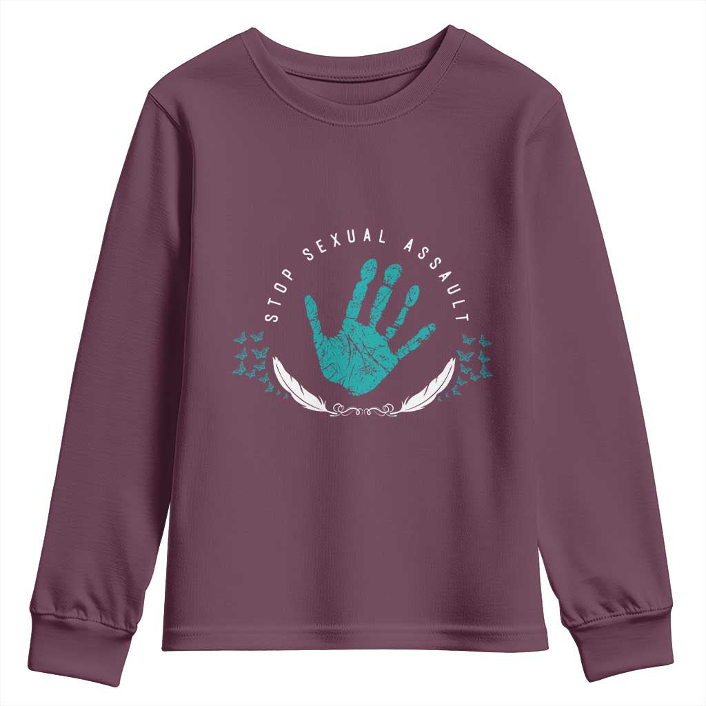 Stop Sexual Assault Support Survivors Youth Sweatshirt