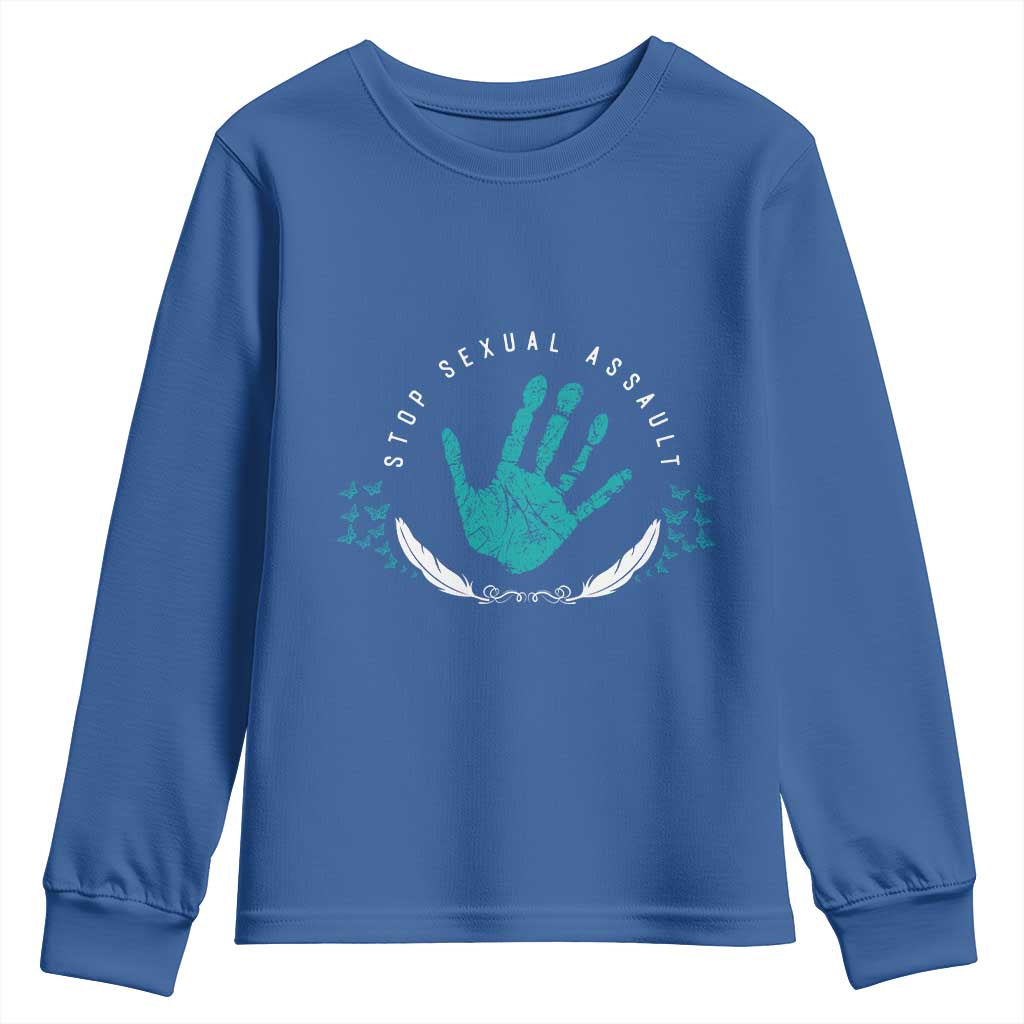 Stop Sexual Assault Support Survivors Youth Sweatshirt