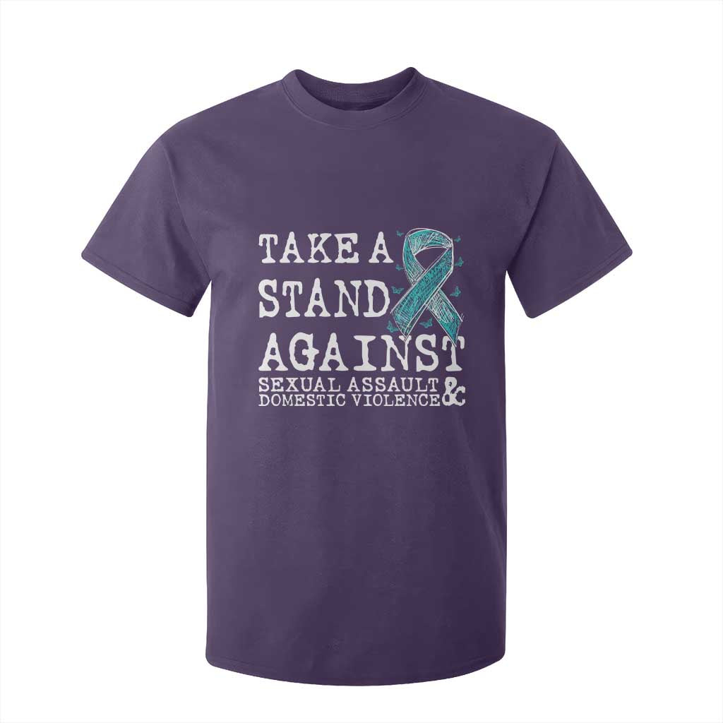 Sexual Assault Prevention Support T Shirt For Kid Stand Against Sexual Assault & Domestic Violence