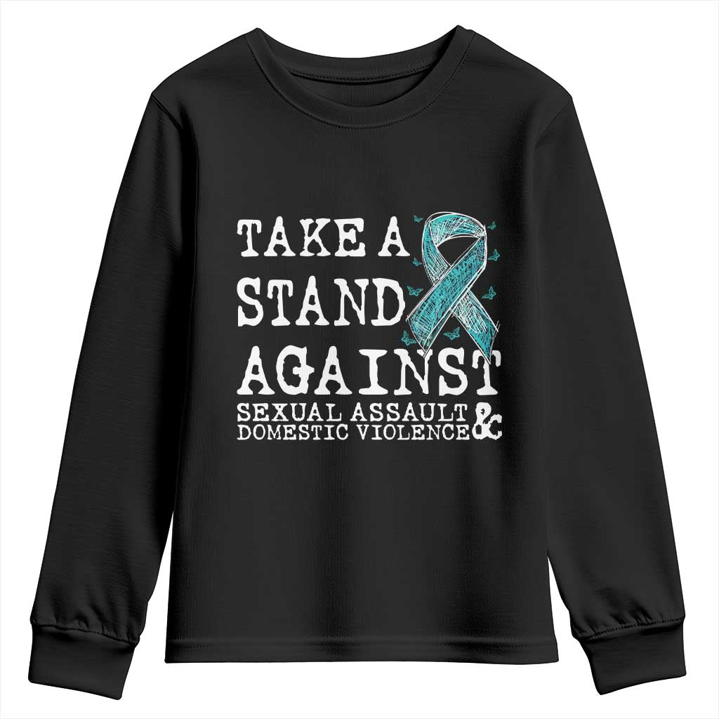 Sexual Assault Prevention Support Youth Sweatshirt Stand Against Sexual Assault & Domestic Violence