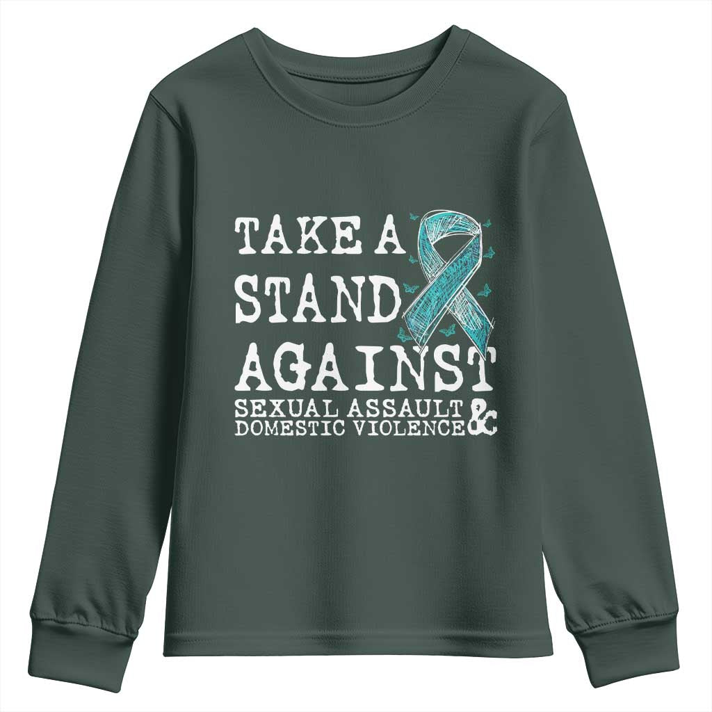 Sexual Assault Prevention Support Youth Sweatshirt Stand Against Sexual Assault & Domestic Violence