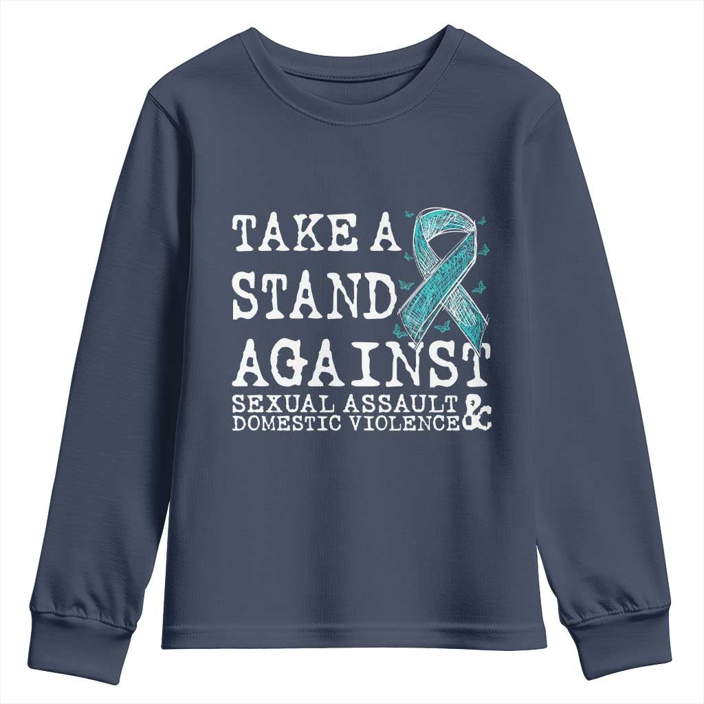 Sexual Assault Prevention Support Youth Sweatshirt Stand Against Sexual Assault & Domestic Violence