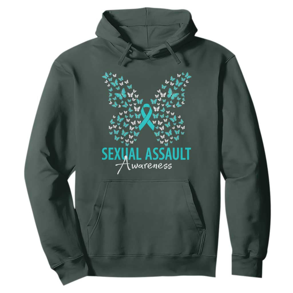 Sexual Assault Prevention Support Hoodie Butterfly Ribbon