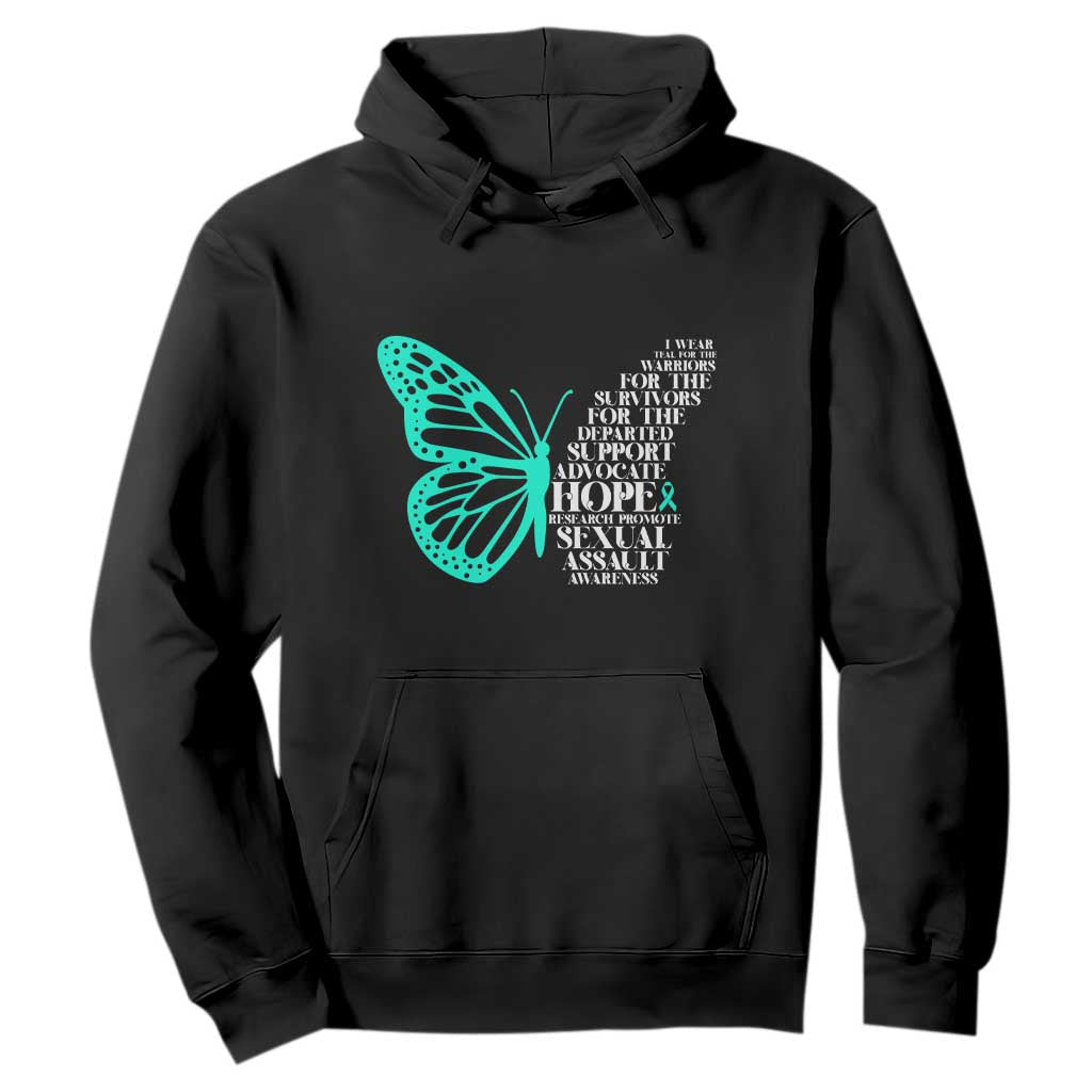 I Wear Teal For Sexual Assault Prevention Support Hoodie