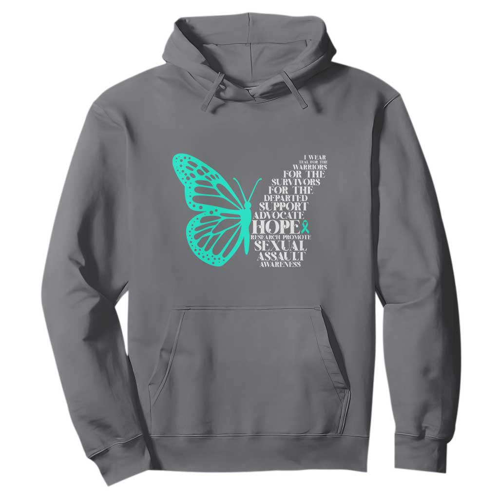 I Wear Teal For Sexual Assault Prevention Support Hoodie