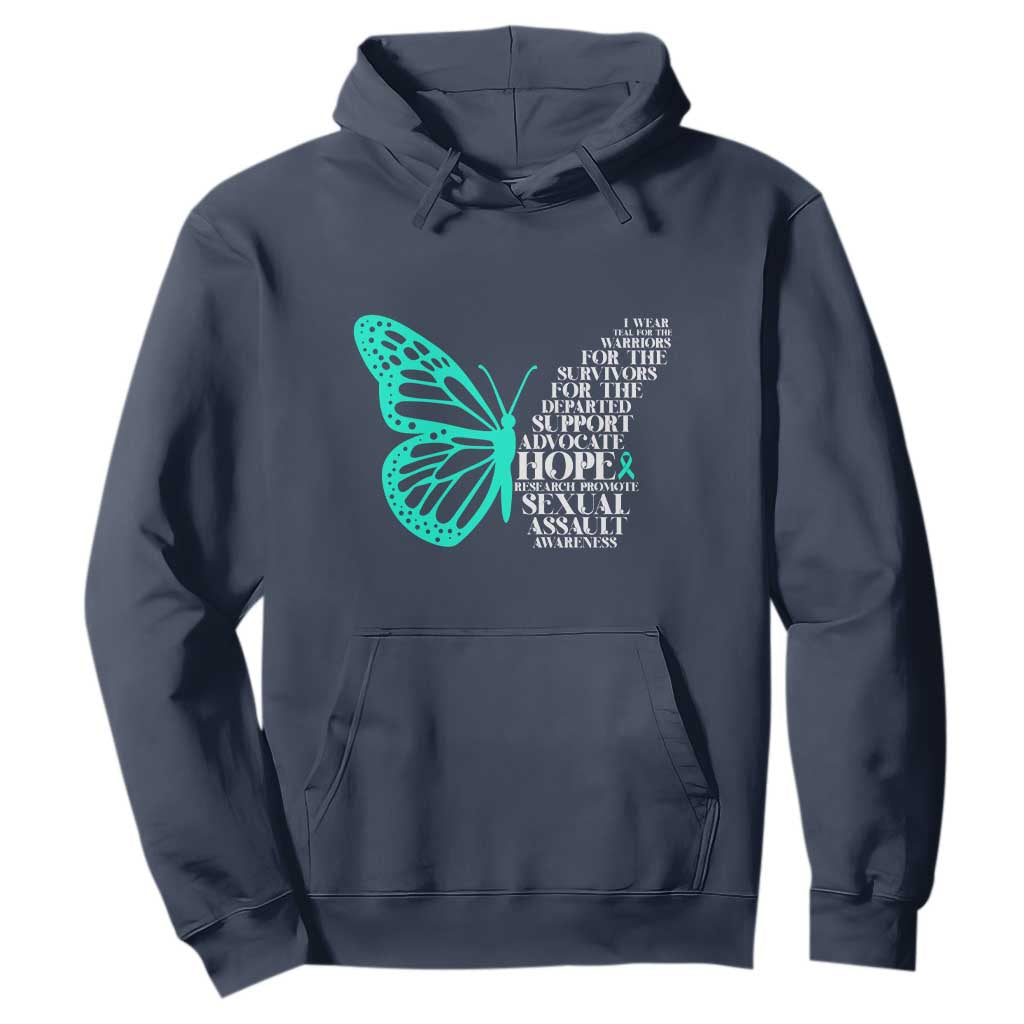 I Wear Teal For Sexual Assault Prevention Support Hoodie