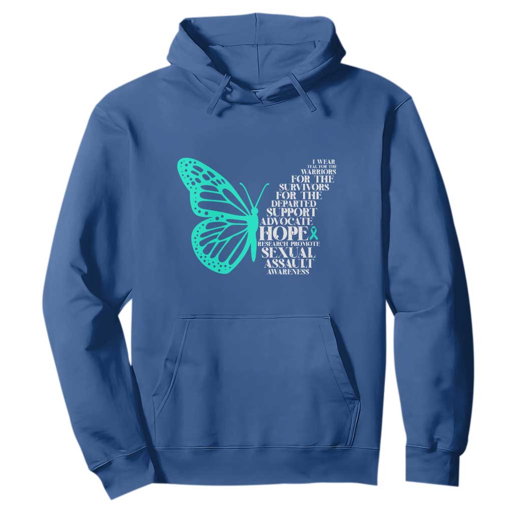 I Wear Teal For Sexual Assault Prevention Support Hoodie
