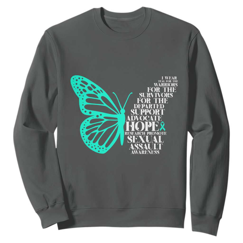 I Wear Teal For Sexual Assault Prevention Support Sweatshirt