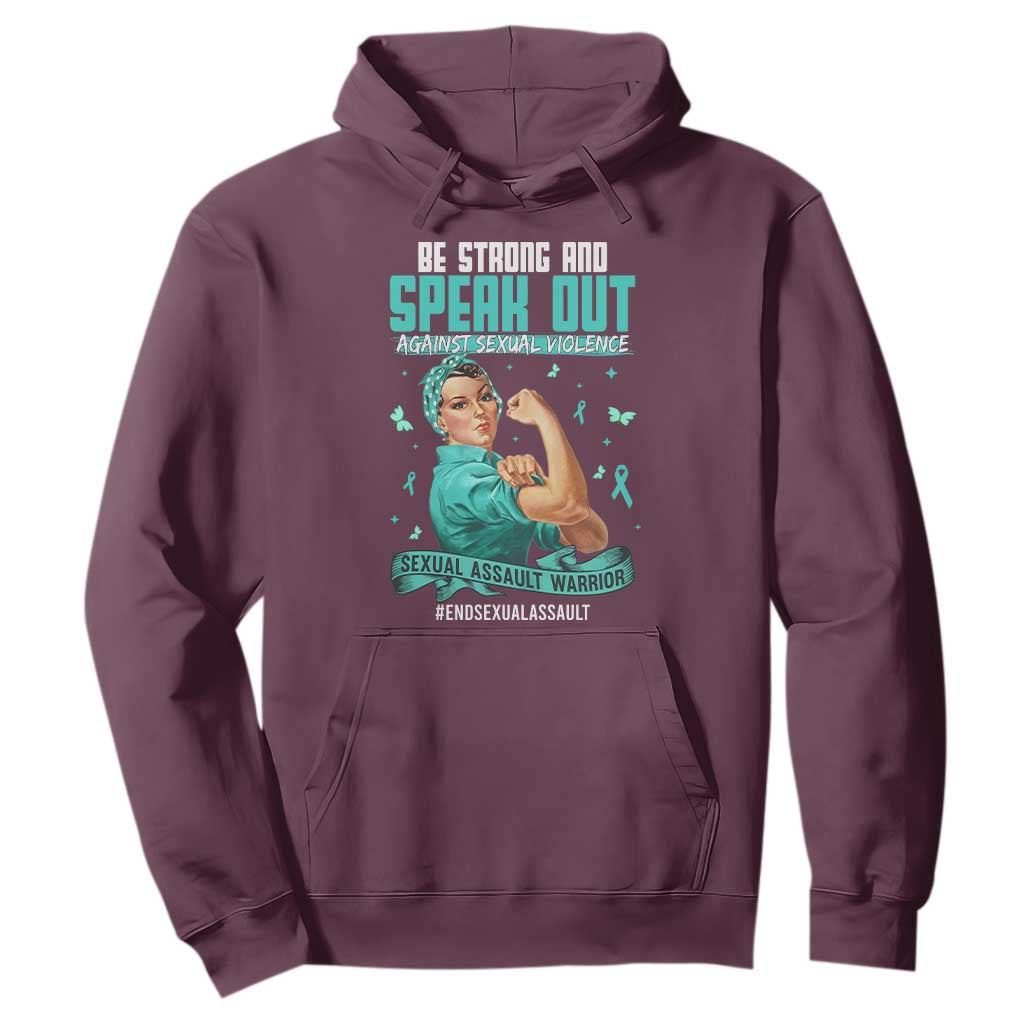 Sexual Assault Prevention Support Hoodie Be Strong And Speak Out Against Sexual Violence