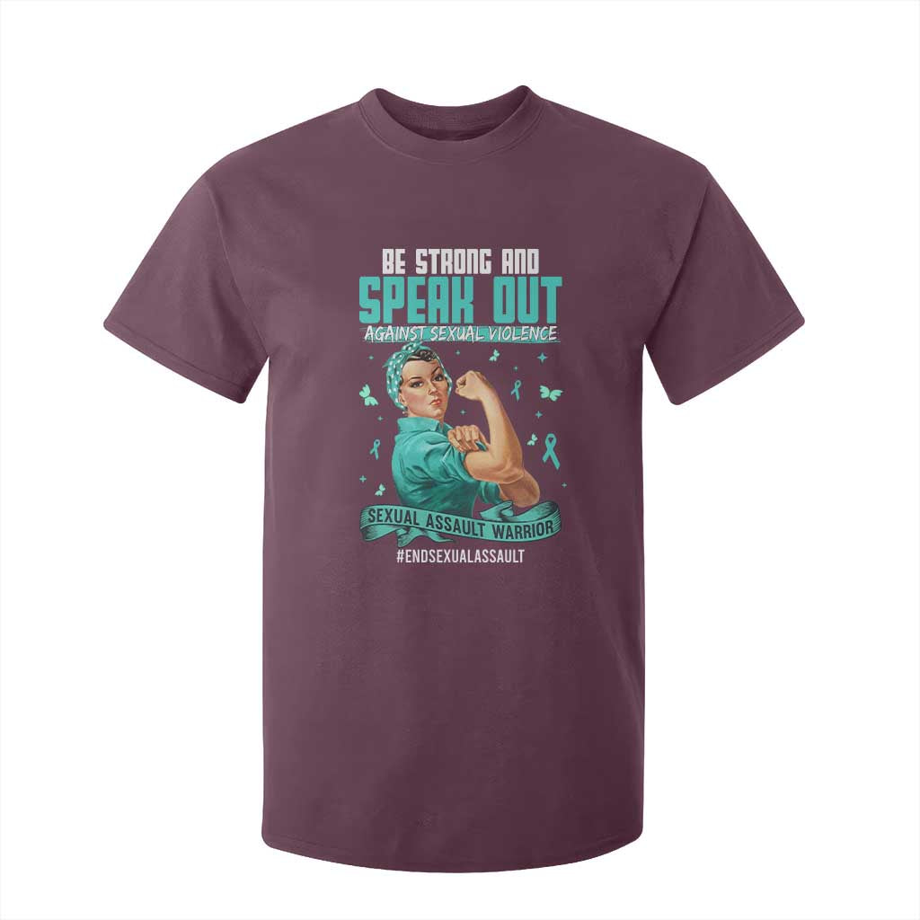 Sexual Assault Prevention Support T Shirt For Kid Be Strong And Speak Out Against Sexual Violence