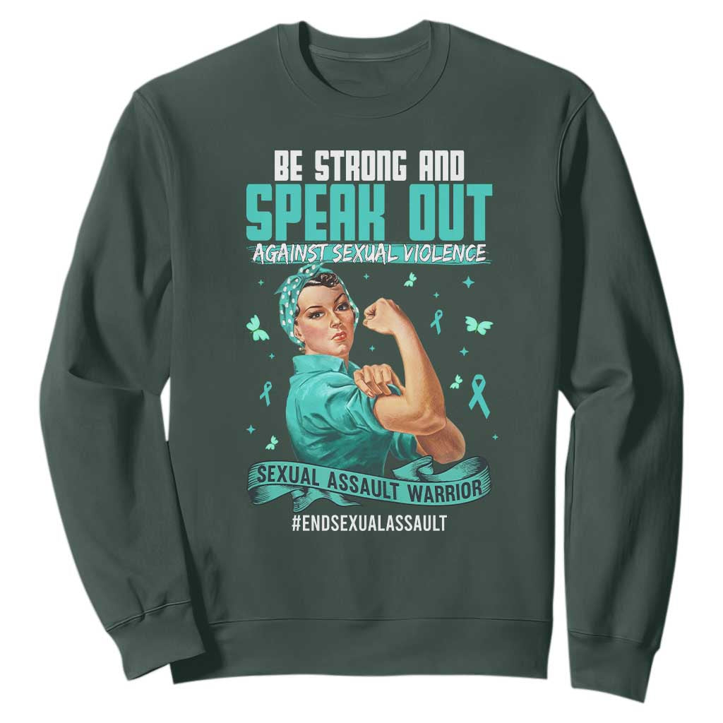 Sexual Assault Prevention Support Sweatshirt Be Strong And Speak Out Against Sexual Violence