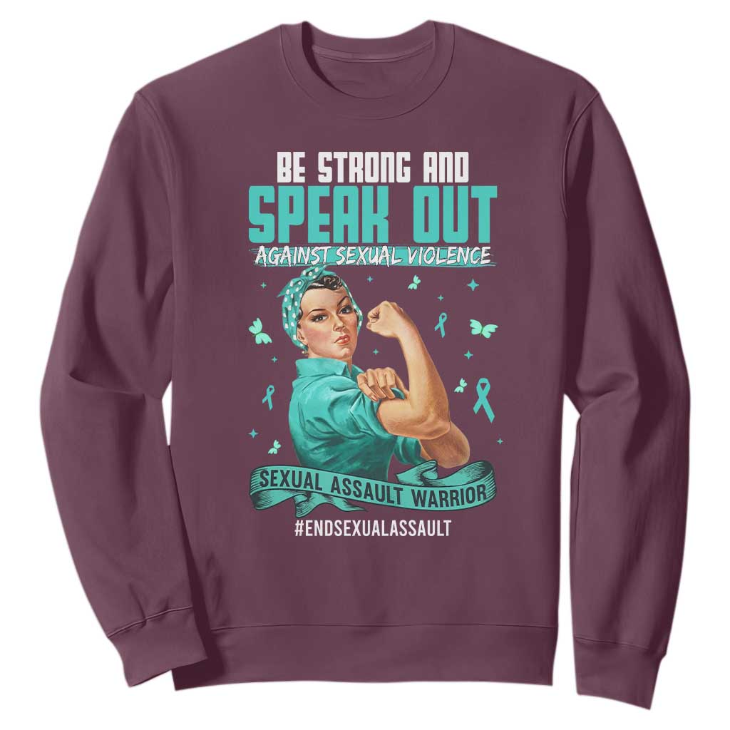 Sexual Assault Prevention Support Sweatshirt Be Strong And Speak Out Against Sexual Violence