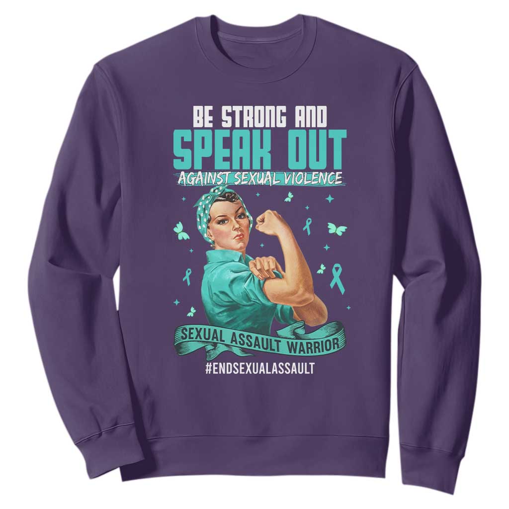 Sexual Assault Prevention Support Sweatshirt Be Strong And Speak Out Against Sexual Violence