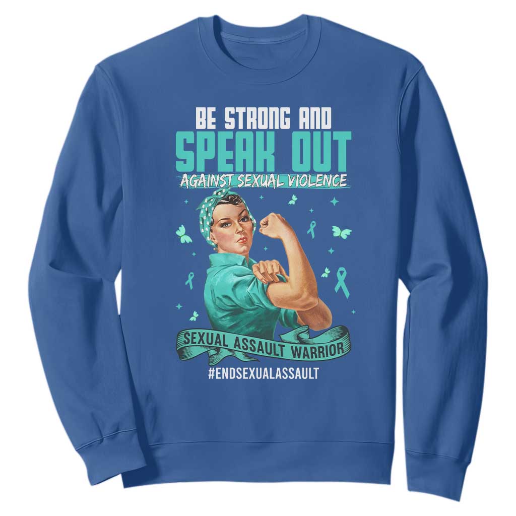 Sexual Assault Prevention Support Sweatshirt Be Strong And Speak Out Against Sexual Violence