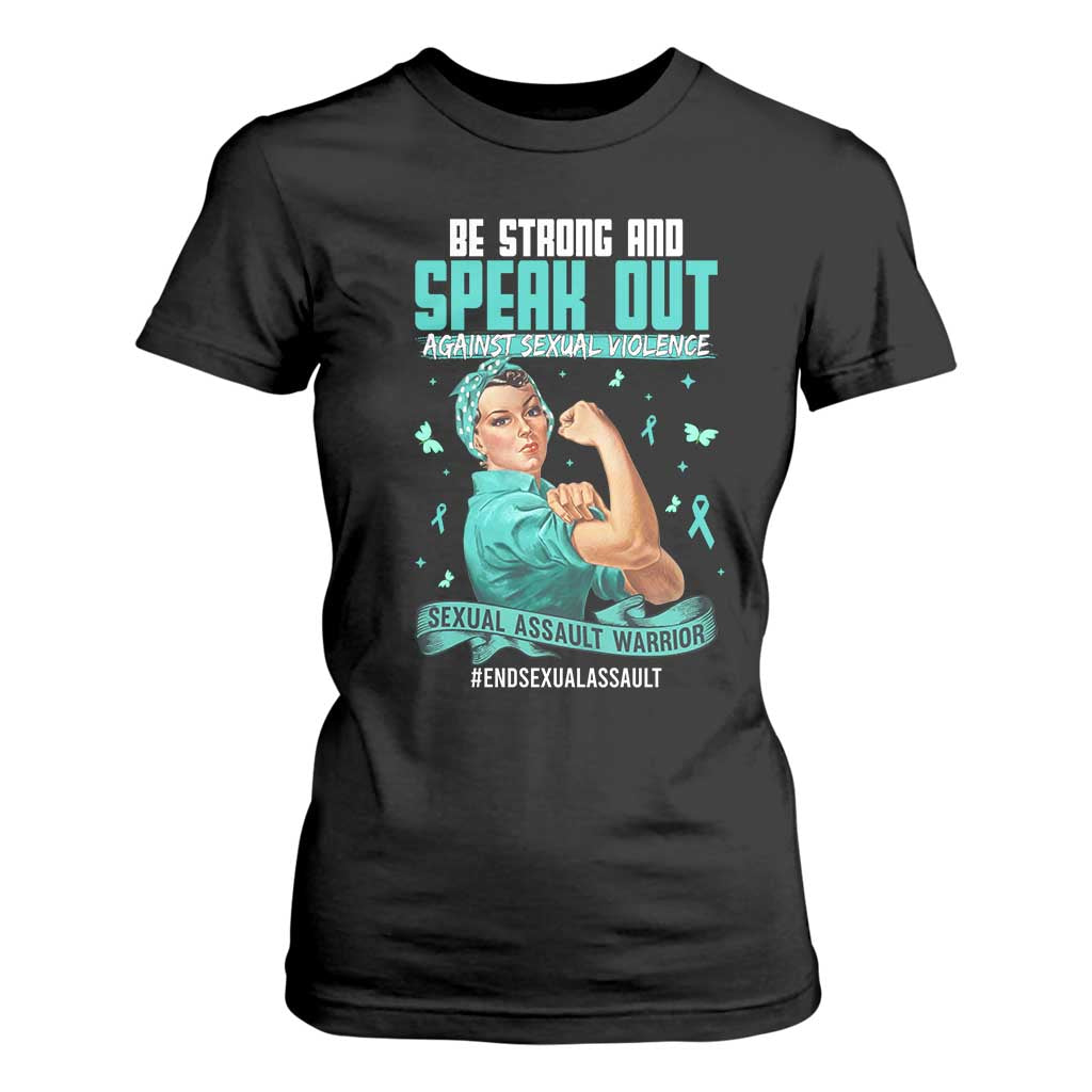 Sexual Assault Prevention Support T Shirt For Women Be Strong And Speak Out Against Sexual Violence