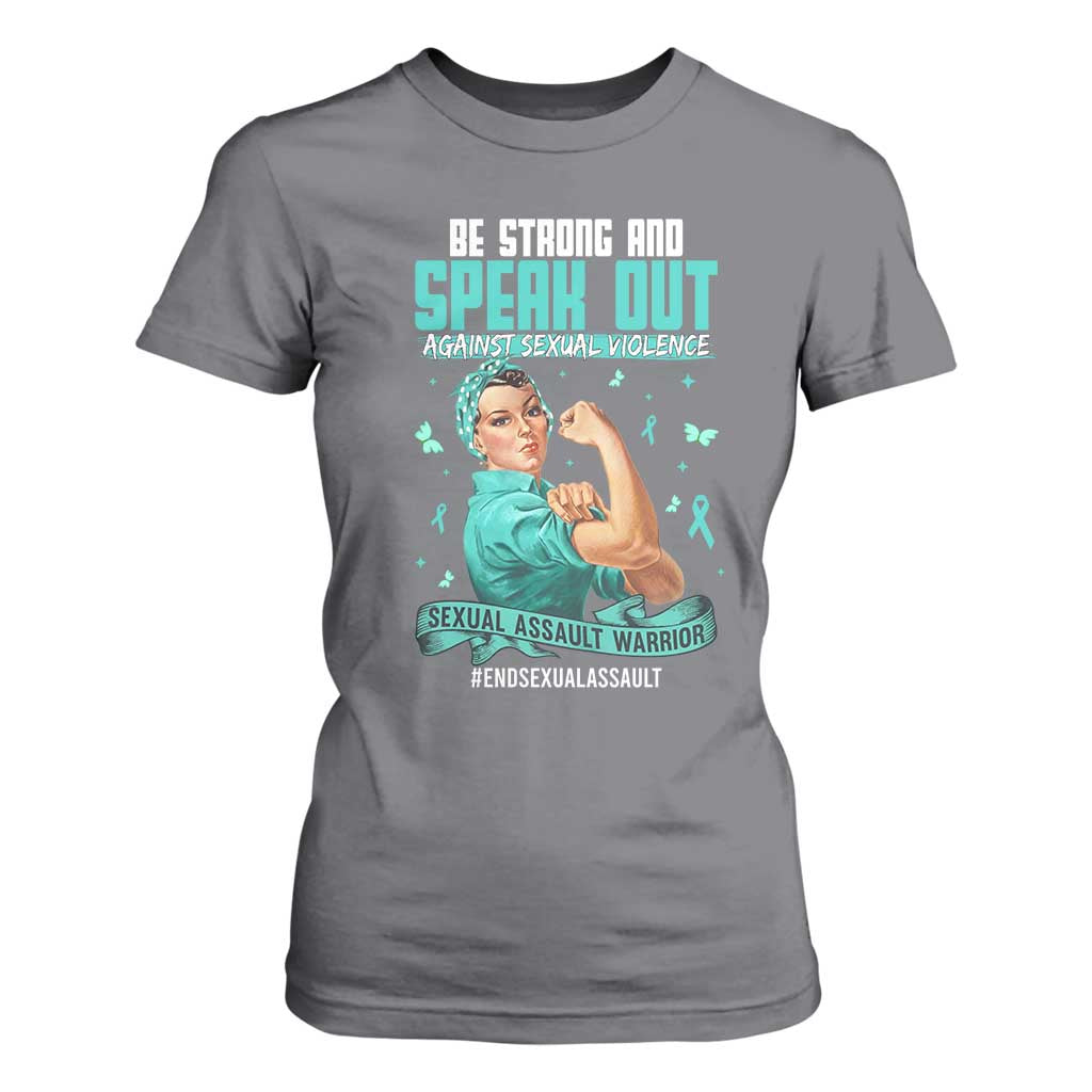 Sexual Assault Prevention Support T Shirt For Women Be Strong And Speak Out Against Sexual Violence