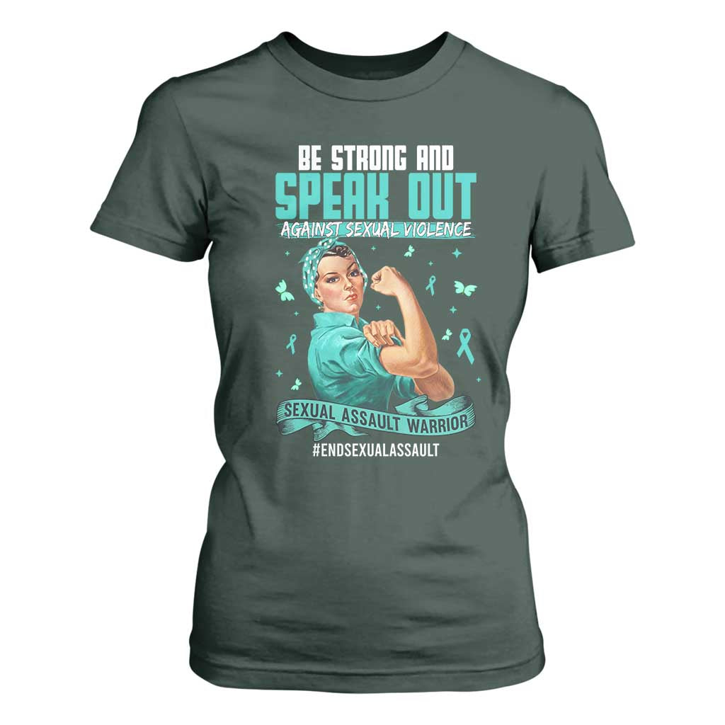 Sexual Assault Prevention Support T Shirt For Women Be Strong And Speak Out Against Sexual Violence