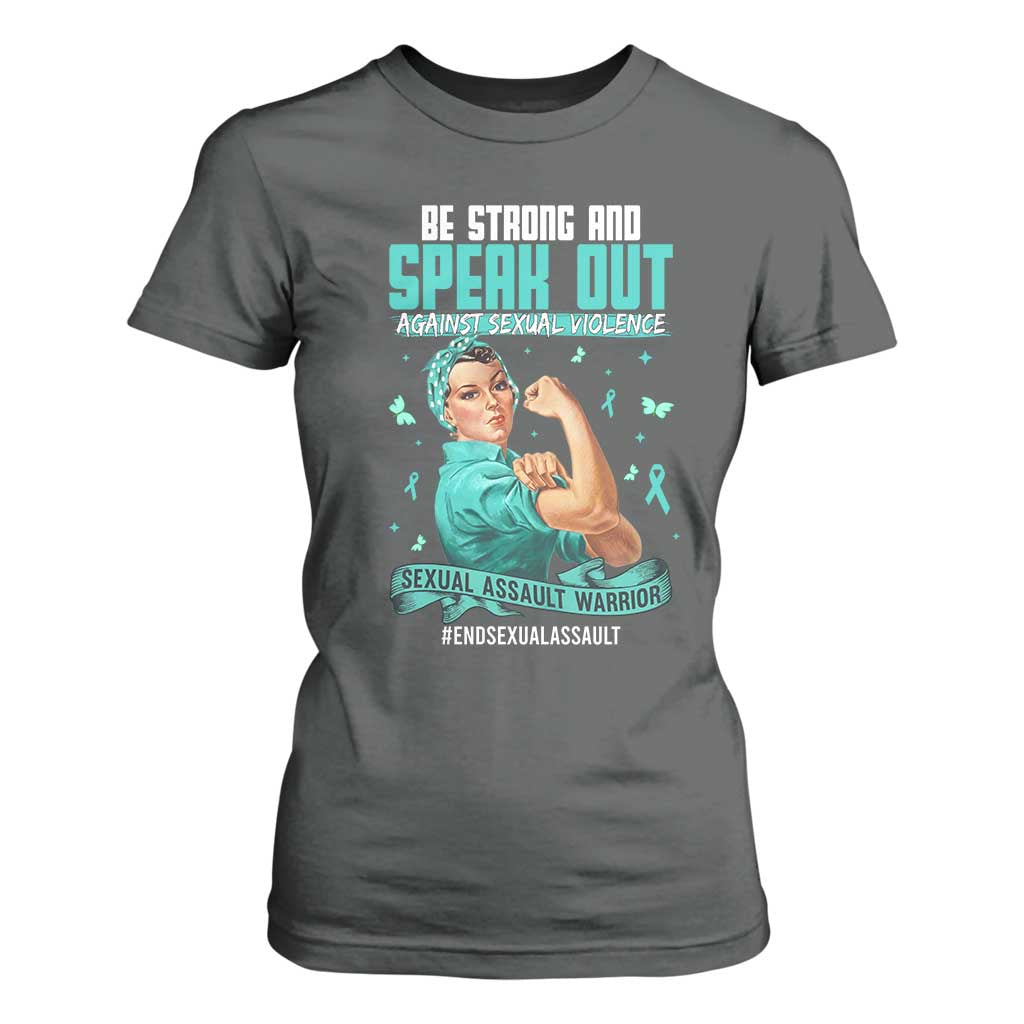 Sexual Assault Prevention Support T Shirt For Women Be Strong And Speak Out Against Sexual Violence