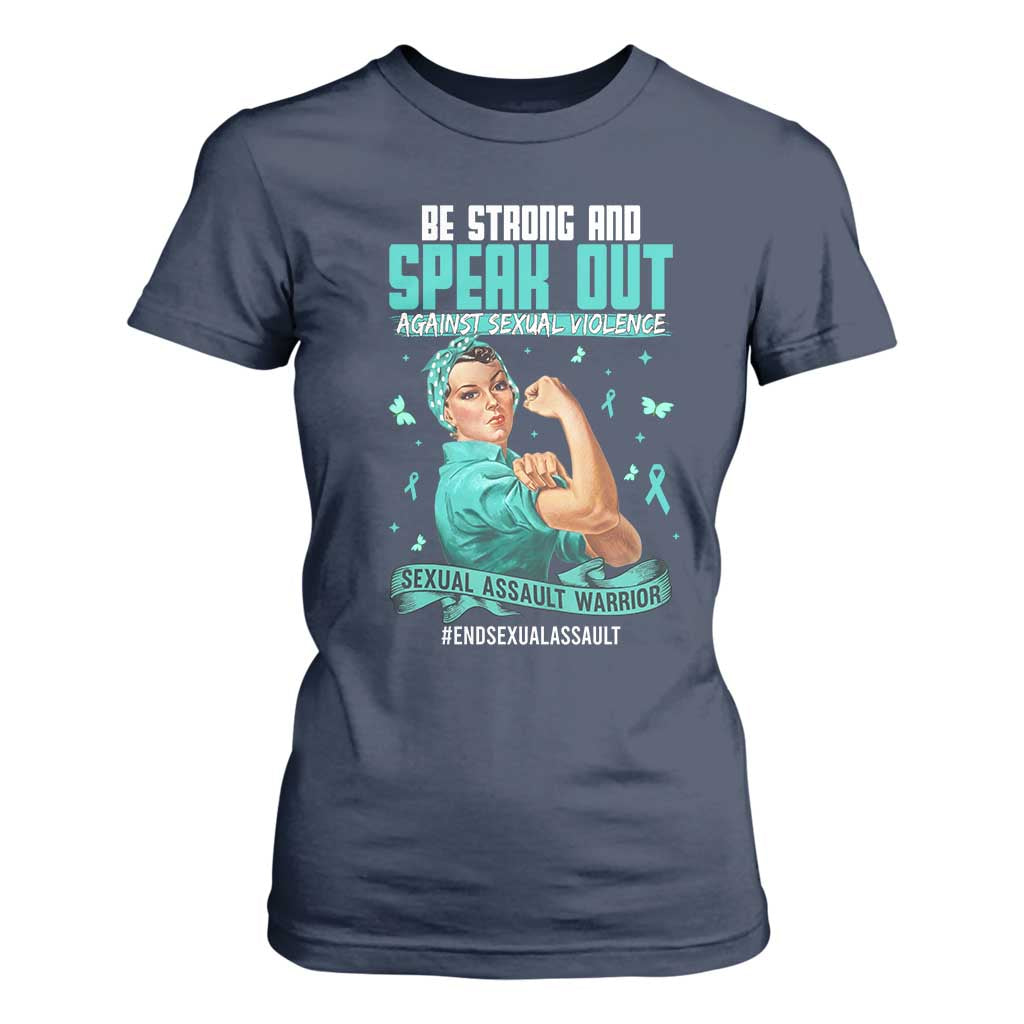 Sexual Assault Prevention Support T Shirt For Women Be Strong And Speak Out Against Sexual Violence